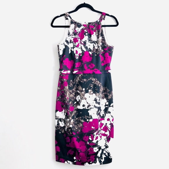 Tahari Dresses & Skirts - Tahari Malia Dress Sheath Floral Print Magenta 6